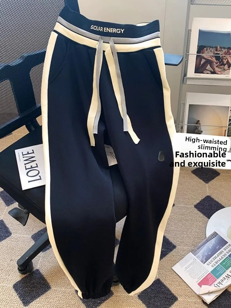 

Большие размеры 300, повседневные спортивные прямые брюки в стиле ретро, мужские свободные модные широкие длинные брюки American Faion