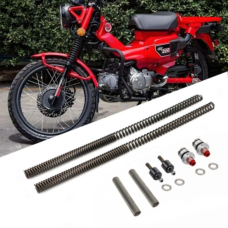 CT 125 Motorcycle Front Fork Spring Set Shock Absorber Damper Adjuster For HONDA CT125 Hunter Cub Trail 125