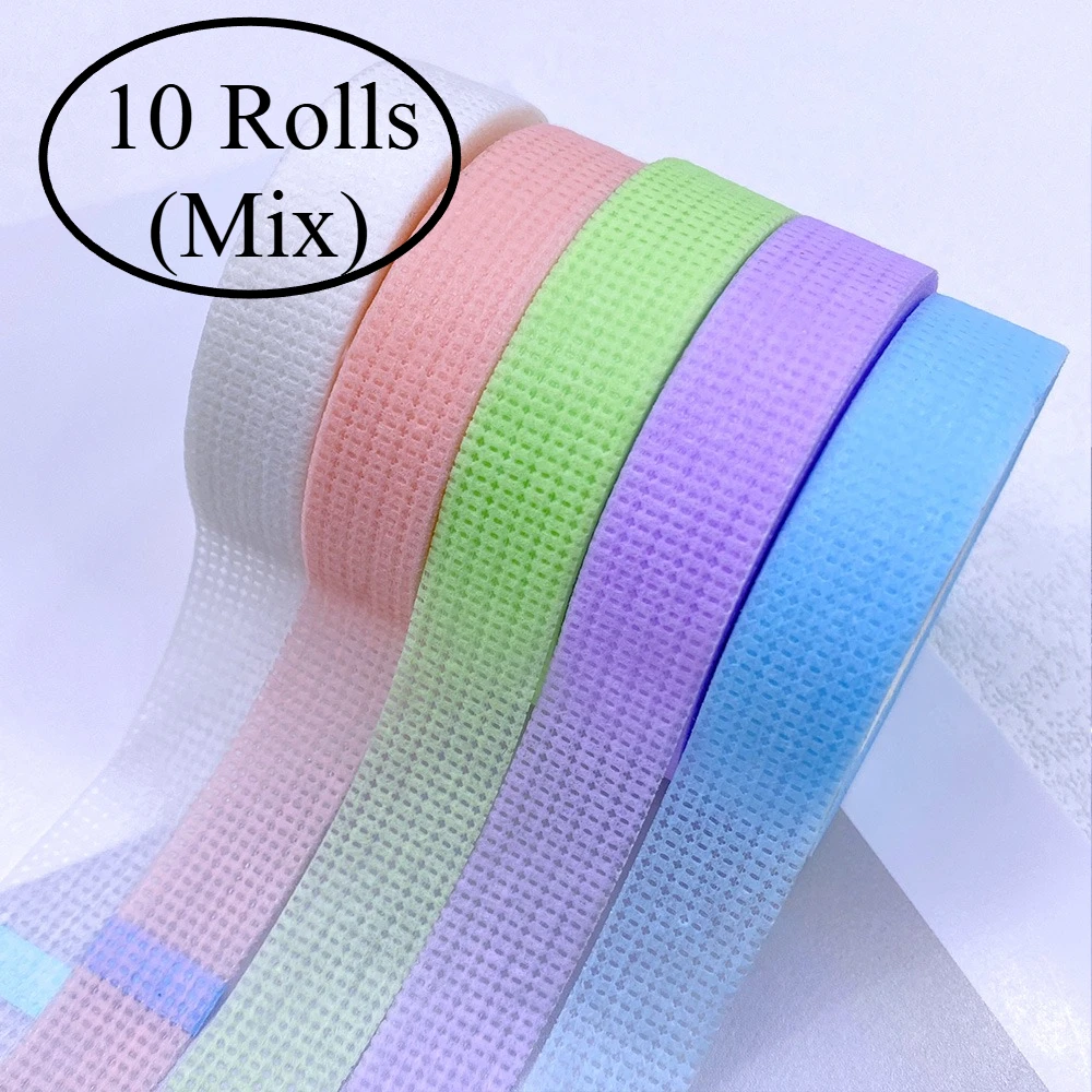 10pcs Mix Micropore Eyelash Tape Lash Extension Supplies Eye Patch Makeup Tools Wholesale Lashes Accessories Lash Lifting Tape