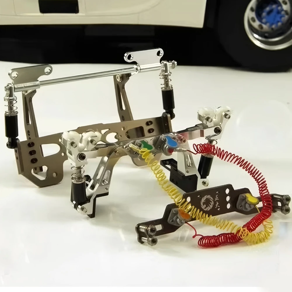 For 1/14 Tamiya RC Truck Trailer Tipper For scania R620 Dynamic Suspension System Car Shell Buckle