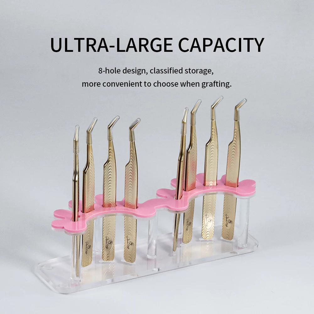 Glamlash pinça de cílios expositor organizador caso pinças de cílios suporte sheelf titular pinça caixa de armazenamento