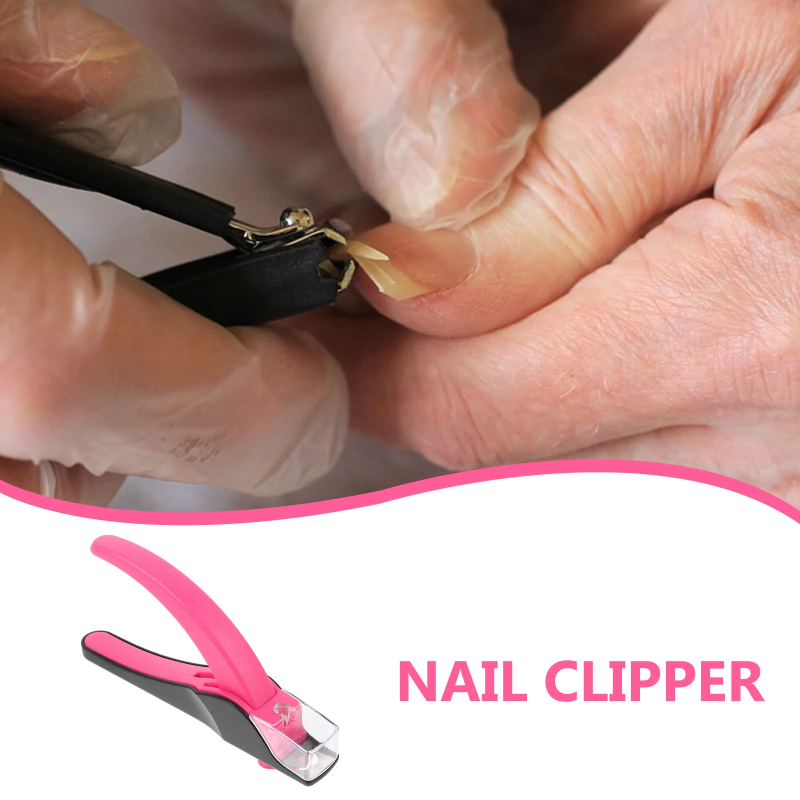 Metal Nail Clipper U Shaped Stainless Steel Fingernail Toenail Clipper Portable Ergonomic Nail Clippers for Manicure Pedicure