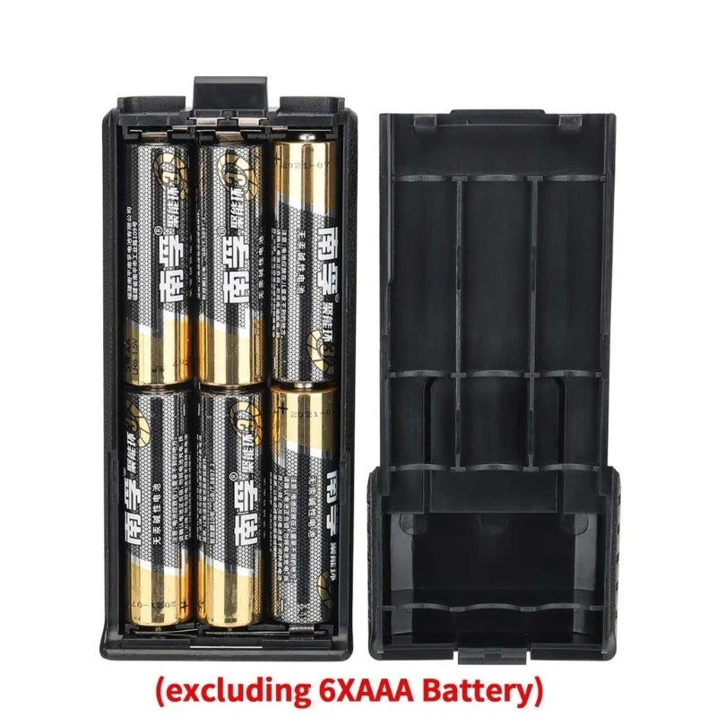 6xAA Batteries Extended Case Walkie-Talkie Two Way Radio Accessories for UV-5R DM-5R-Plus TH-F8D TH-UVF9 Dropship