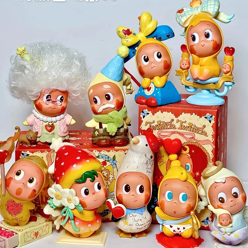 

POPMART Серия Twinkle Twinkle Crush On You: Слепая коробка-сюрприз, настольное украшение, игрушки-фигурки аниме, подарок