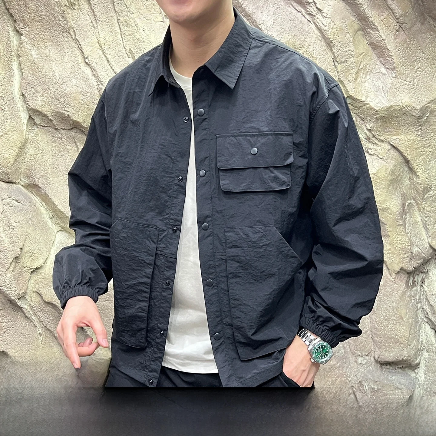 

Мужская уличная повседневная спецодежда irt Jaet, легкая плиссированная ветрозащитная дышащая весенне-осенняя сезонная полиэфирное волокно