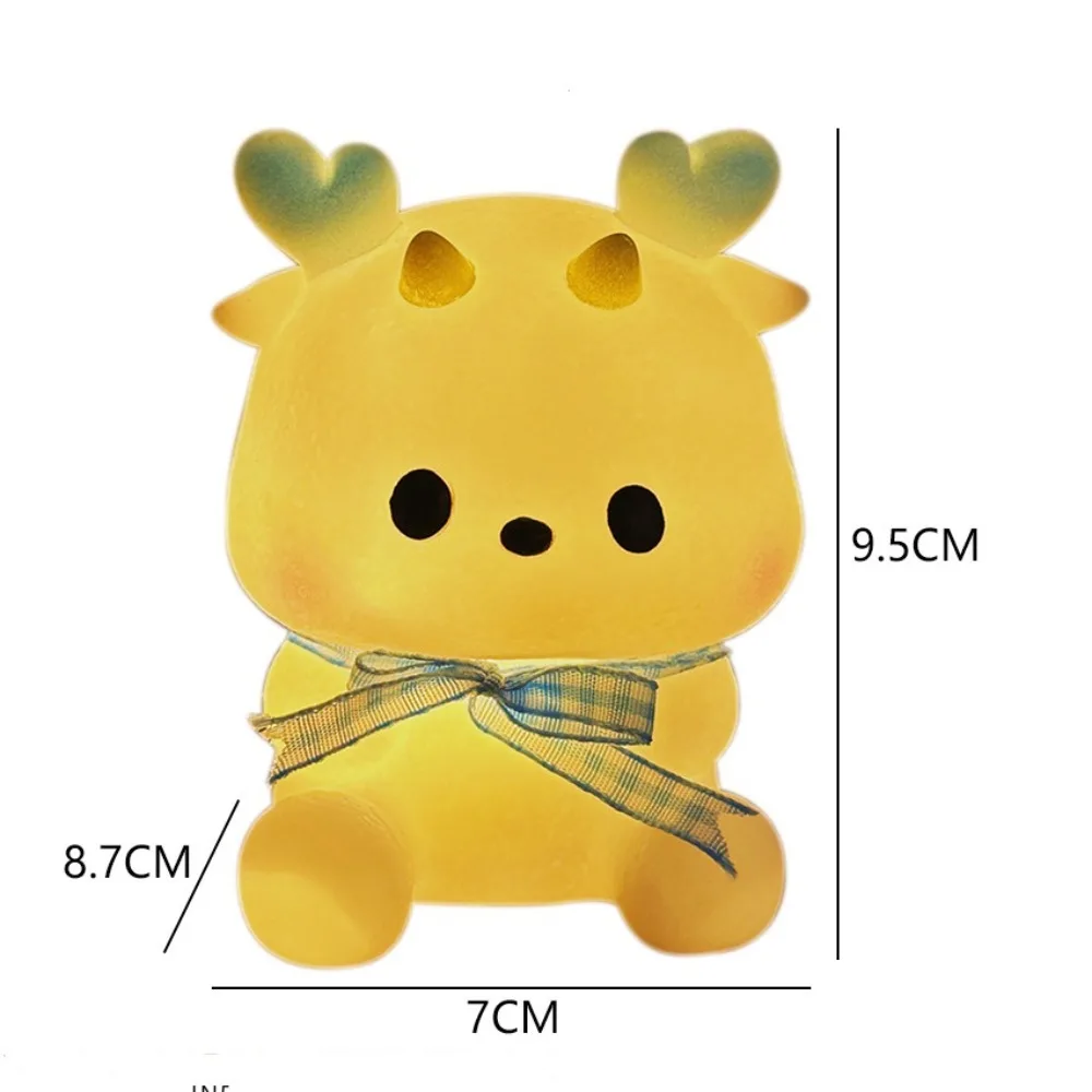 2024 Cartoon Dragon Night Light Year Of The Dragon Led Night Lamp With Gift Bag Children Kid Bedroom Decoration Gift