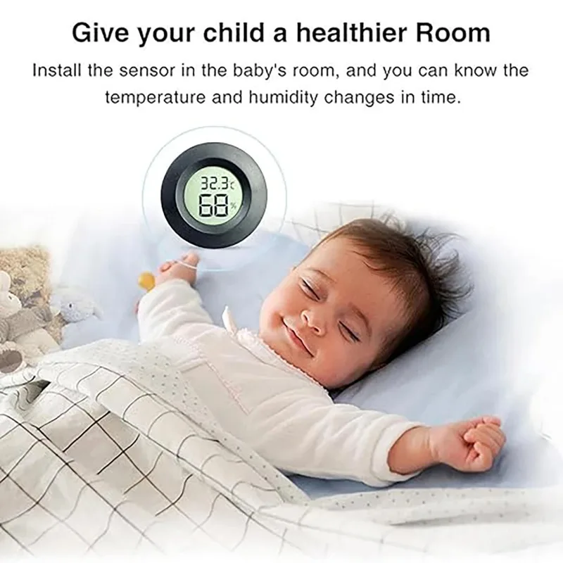 

1Pc Mini LCD Digital Thermometer & Hygrometer -50°C to +70°C Temperature & Humidity Meter for Fridge Freezer Testing