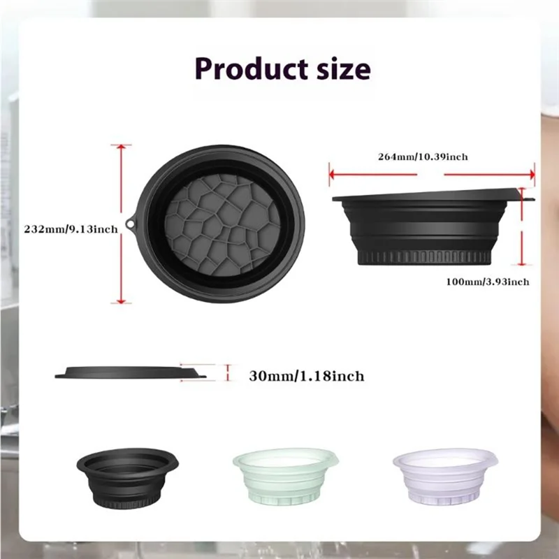 Facial Ice Bath Beauty Wash Basin Beauty Makeup Wash Basin Facial Ice Therapy Folding Basin-[Qahk]