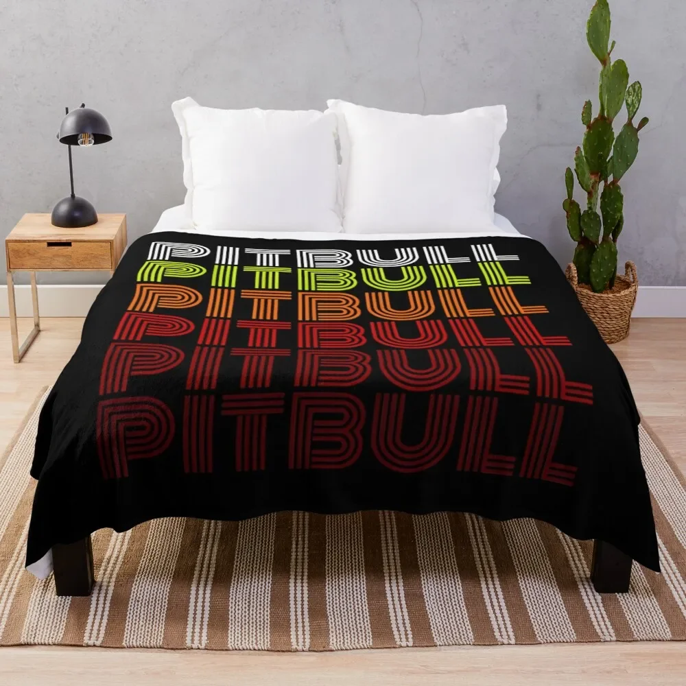 

Pitbull Singer Vintage \t Throw Blanket wednesday Bed covers Flannel Fabric Blankets