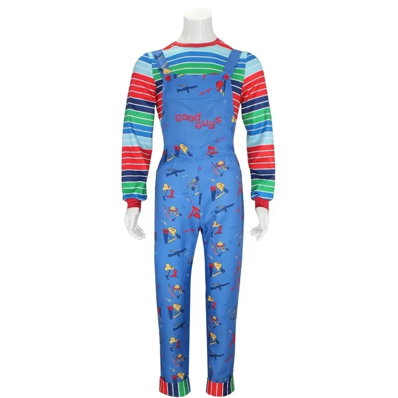 

Chucky Cosplay Men and Women's costume, shirt and trousers, film, Halloween, carnival, horror party, clothes