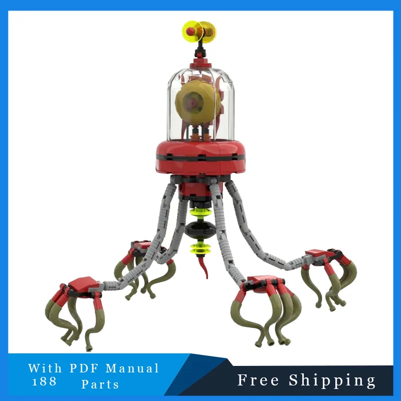 188 PCS MOC Alien Invaders Modular Building Blocks Model Educational DIY Assembly Display Toys For Kids Christmas Birthday Gifts