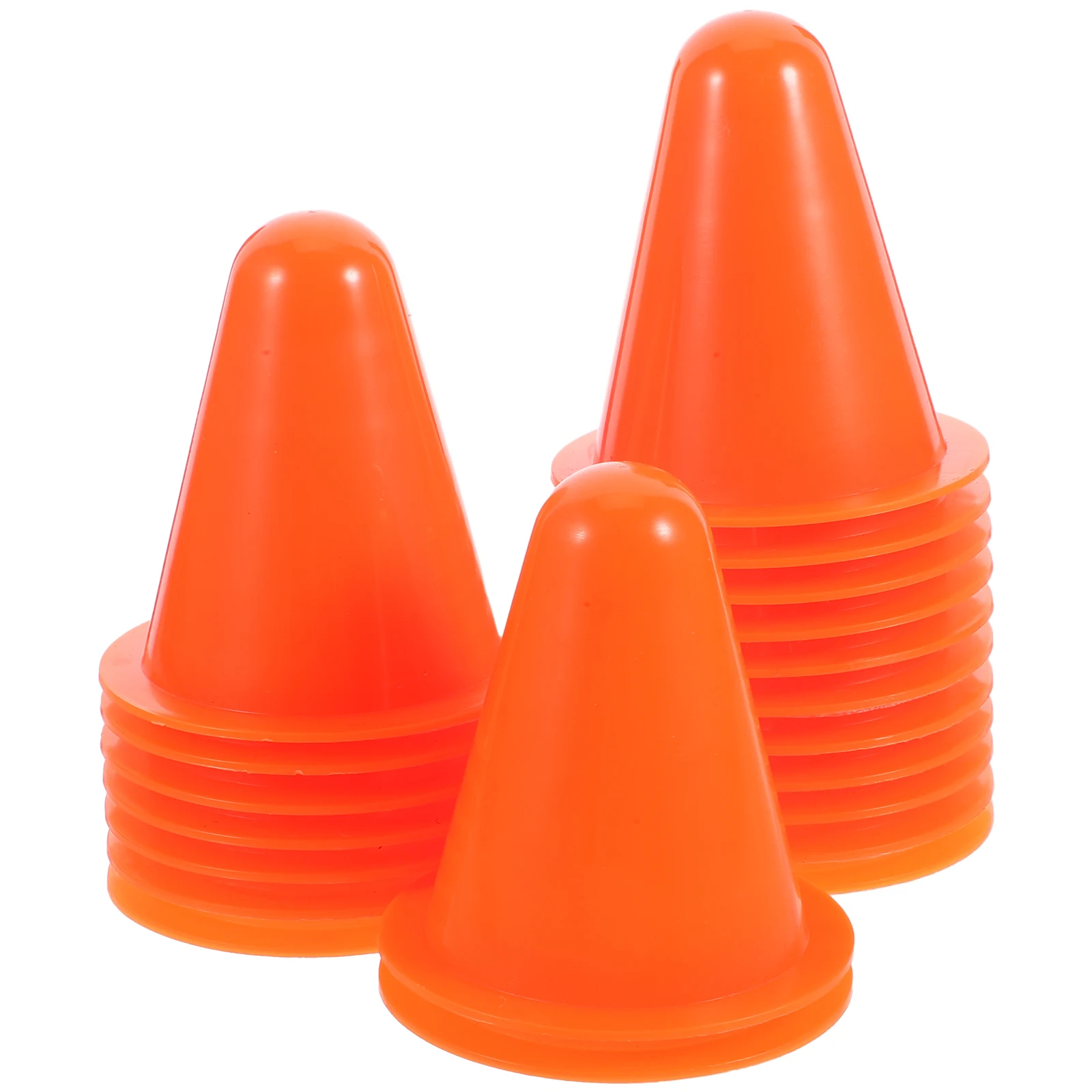 

20 Pcs Roller Skating Piles Windproof Marker Cones Agile Training Props Small Road Blocks Colorful Round Tops Stable Ground Use