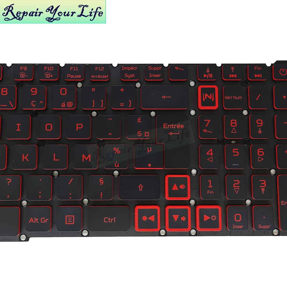 PT-BR Brazil French Backlit Keyboard For Acer Nitro 5 N18C3 N18C4 AN515-54 43 44 AN517-51 AN517-52 Gaming Laptop Red Backlight