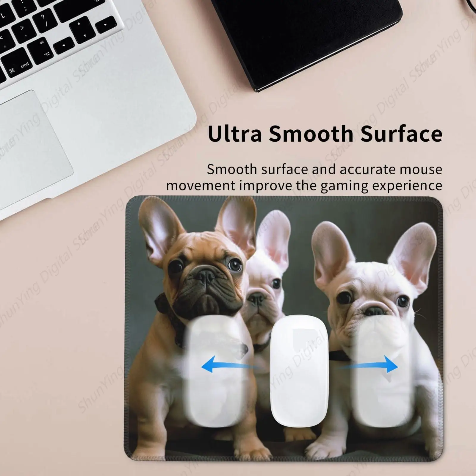 Durable Mouse Pads For Men And Women French Bulldog Dog Mouse Pad Gaming Table Pad Anti Slip Rubber 18*22cm