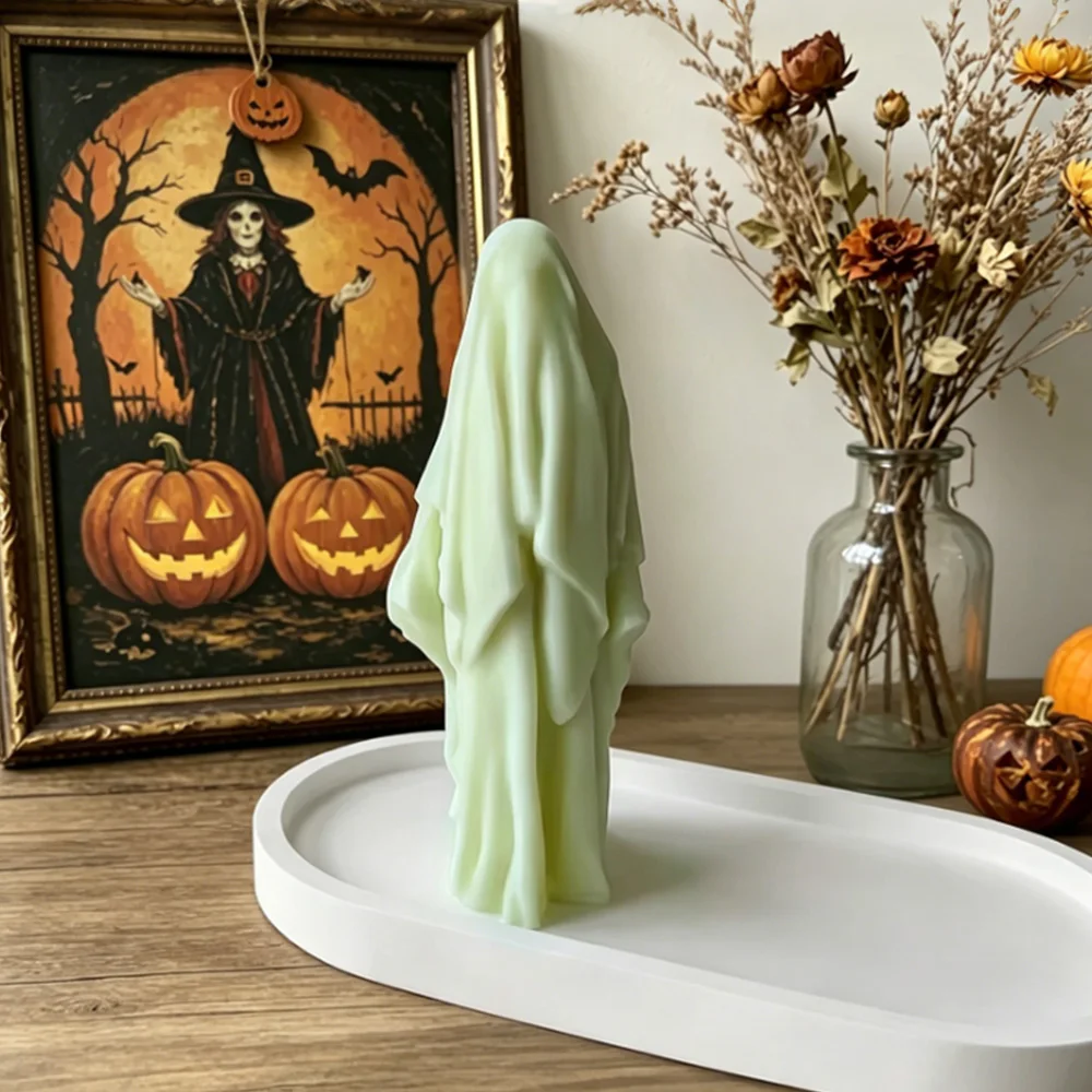 Świeca halloweenowa forma zamaskowana ludzie narzędzie do świeca DIY dekoracji tynku do aromaterapii — zdjęcie 6
