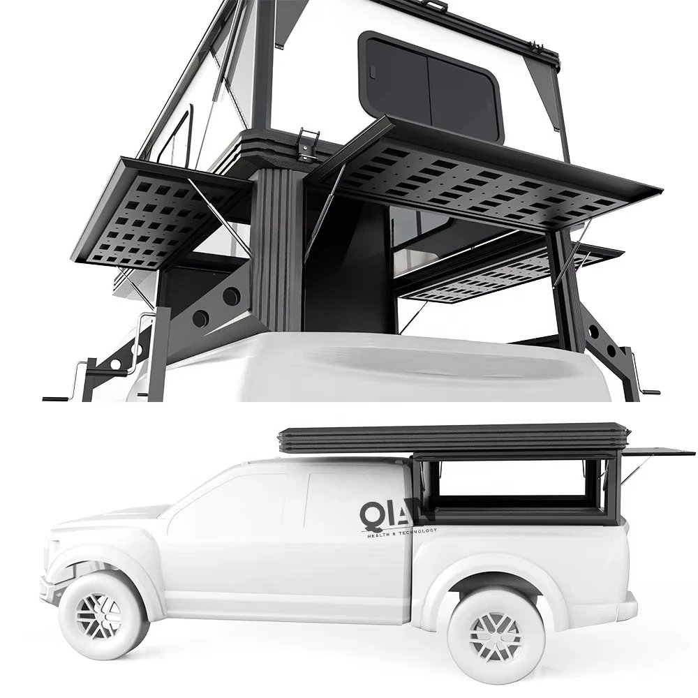 Hard Sided Pop up Truck Camper for Pickup, Camper Hiatus with Spacious Canopy for Outdoor Adventures Customized view 3