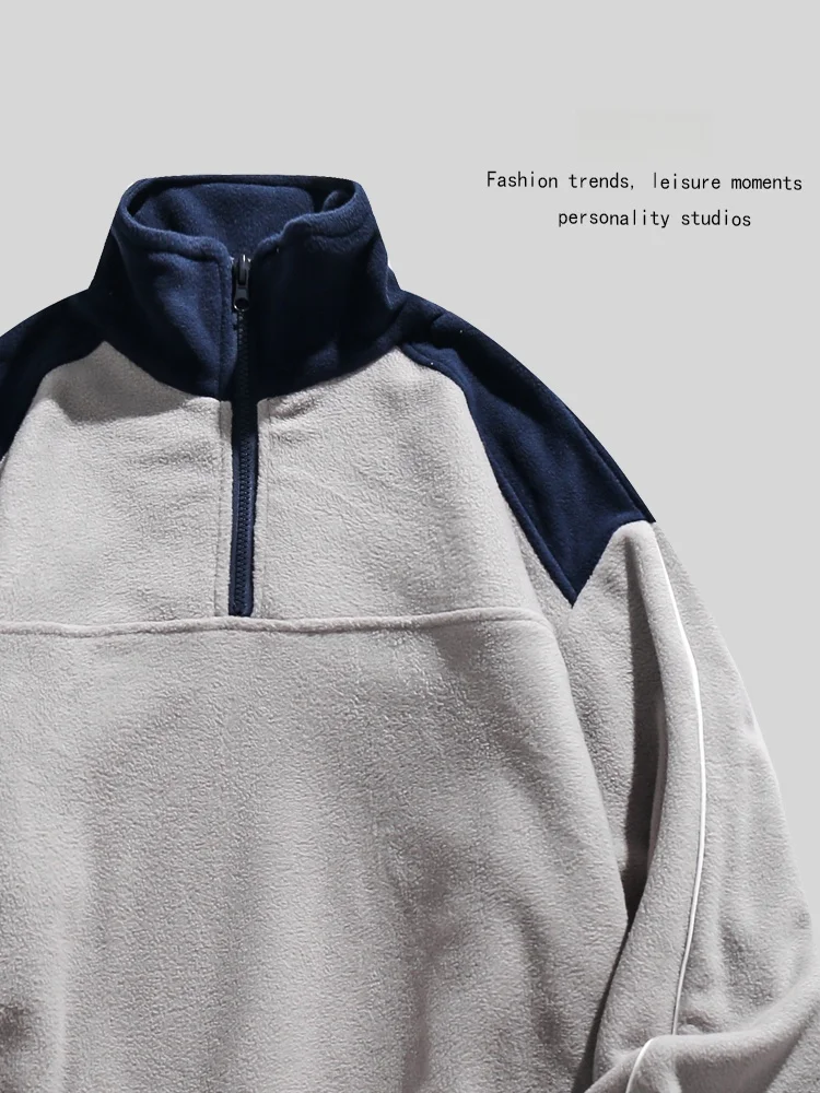 

ANXIE Модный брендовый свитшот оверсайз с воротником-стойкой, осенне-зимняя повседневная одежда для пар