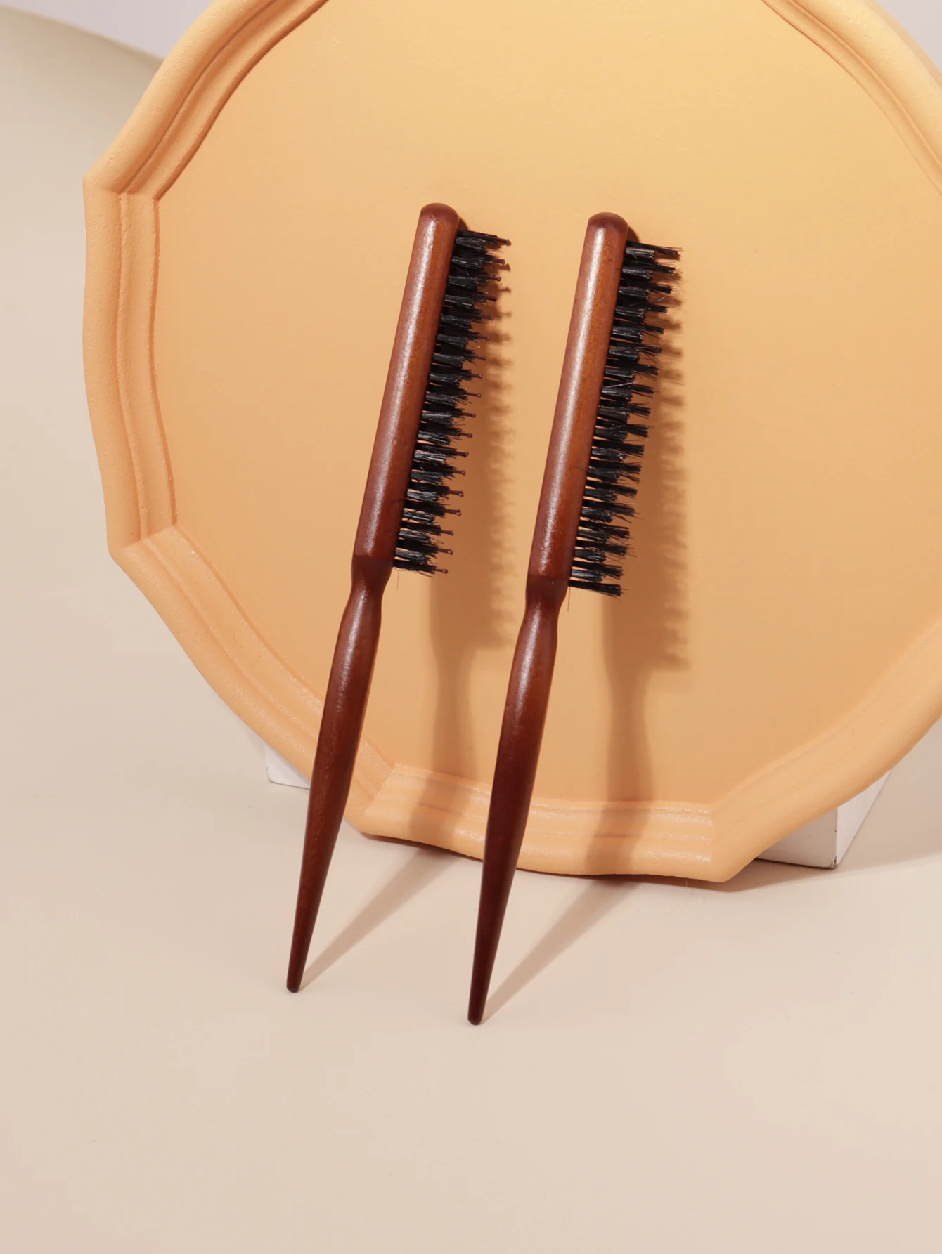 1 piece of wooden mouse tail comb tear comb for hair segmentation for edge control, combing back, smoothing, and fluffiness image 6