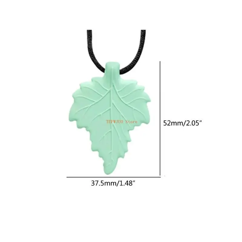 U50F سيليكون لعبة التسنين الكرتون ورقة قلادة التسنين لعبة مضغ #6