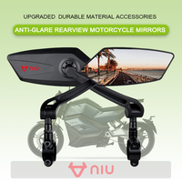 For Niu Kqi3 M Pro M1s Mqi Nqi Gt Gts Pro N1s Uqi N1 U+a U+b Universal Handlebar End Mirror Side Rotation Motorcycle Accessories