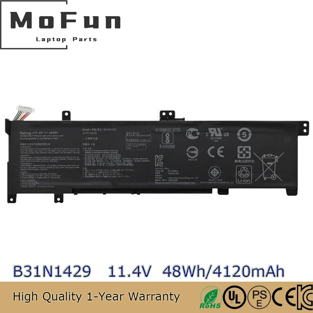 Batería genuina B31N1429 para Asus VivoBook A501LB A501LX A501UB A501UQ K501LX K501UX K501UB K501LB K501UW 0B200-01460000