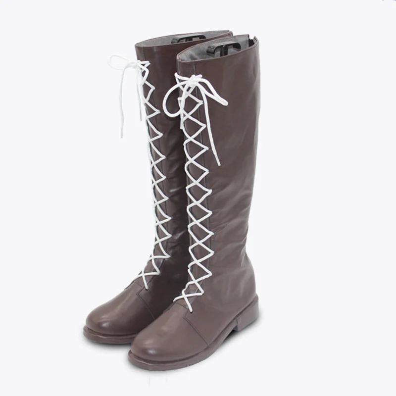 Anime Frieren's Friend Stark Cosplay Shoes Brown Boots Custom Made Men Women Halloween Carnival Party Role Play Shoes