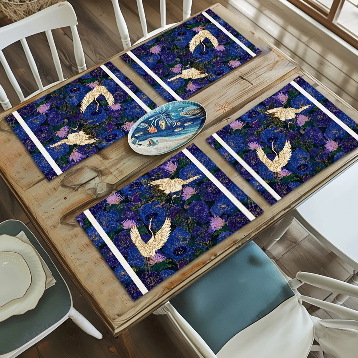 해양 문어 패턴 폴리에스터 플레이스매트 & 코스터 - - Home Decor Nautical 리뷰 및 가격