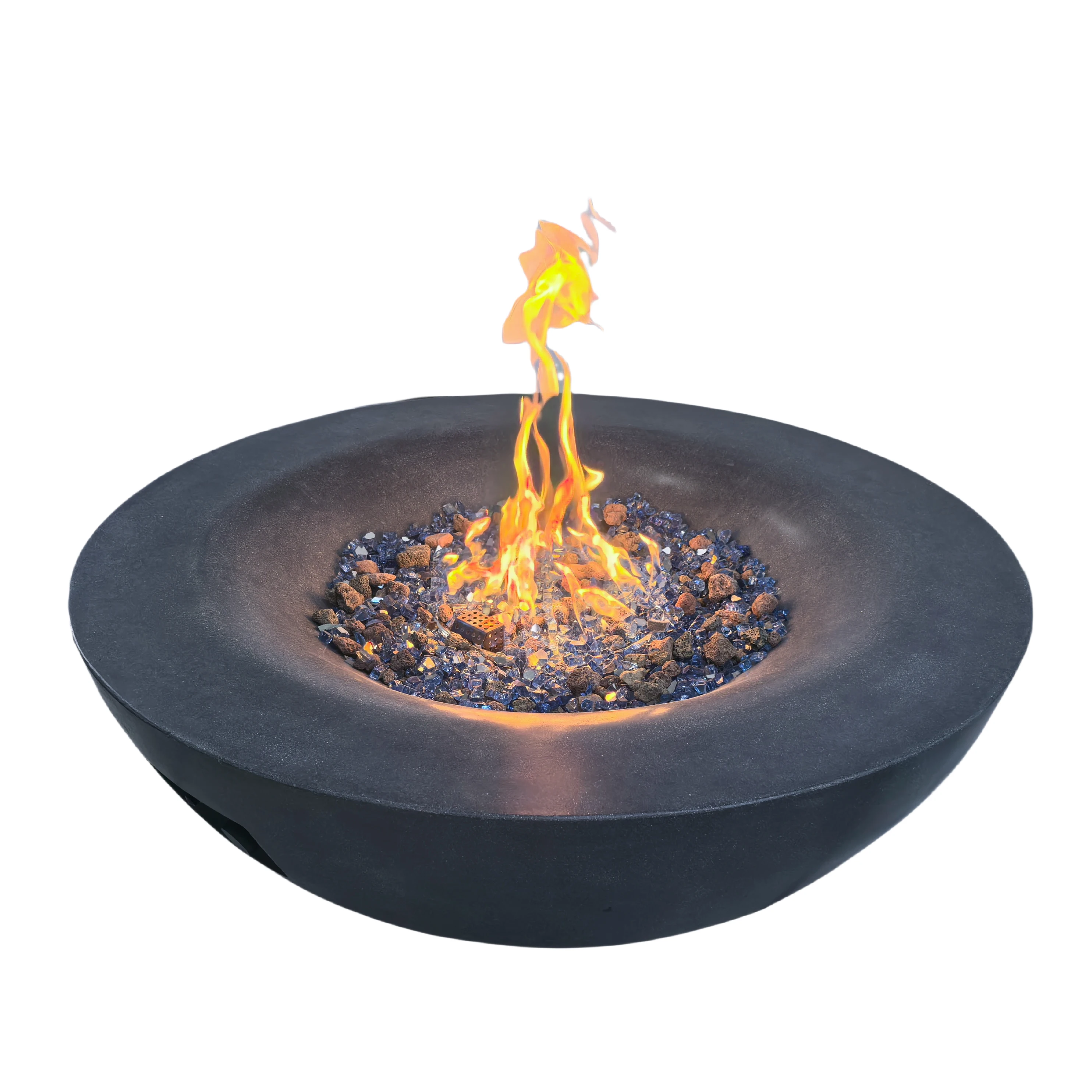 Modern Luxury Outdoor Furniture with Fire Pit Bowl Elegant Outdoor Living Solution