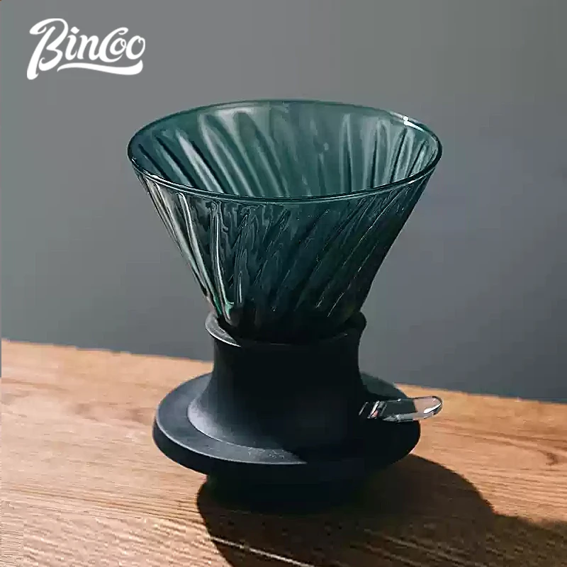 

Bincoo-Hand-Brewed Coffee Filter Cup, High Borosilicate Glass, Drip Coffee Sharing Pot, Household Soaking Filter Set