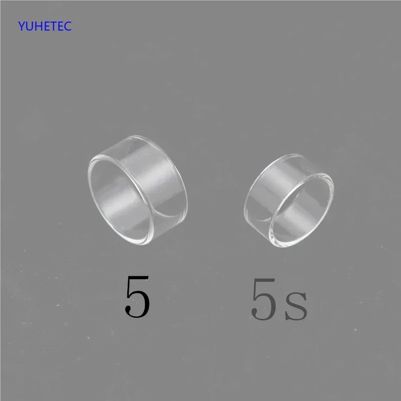 RDTA 5S 및 RDTA 5 직선 유리관용 YUHETEC 교체용 투명 유리관 5개