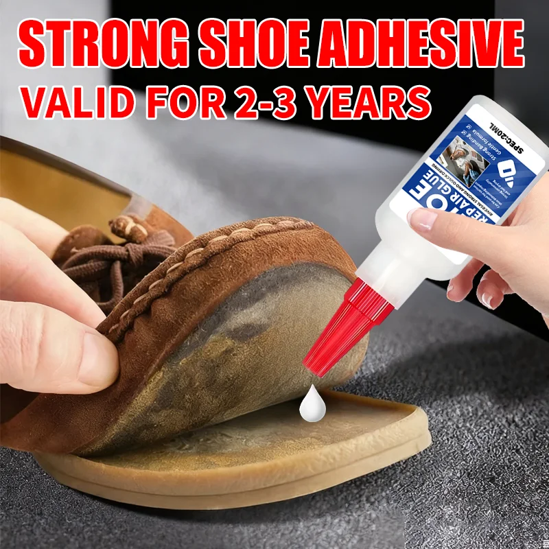 20ML Waterproof Shoe Repair Glue Strong Bonding Adhesive For Rubber Leather Sneaker Sole Repair Quick Dry Flexible Glue