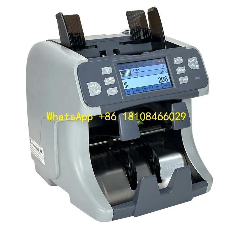 الكشف عن الطباعة الرقم التسلسلي متعدد العملات قيمة المزيج آلة عداد النقود عالية الجودة عد الفواتير النقدية #1