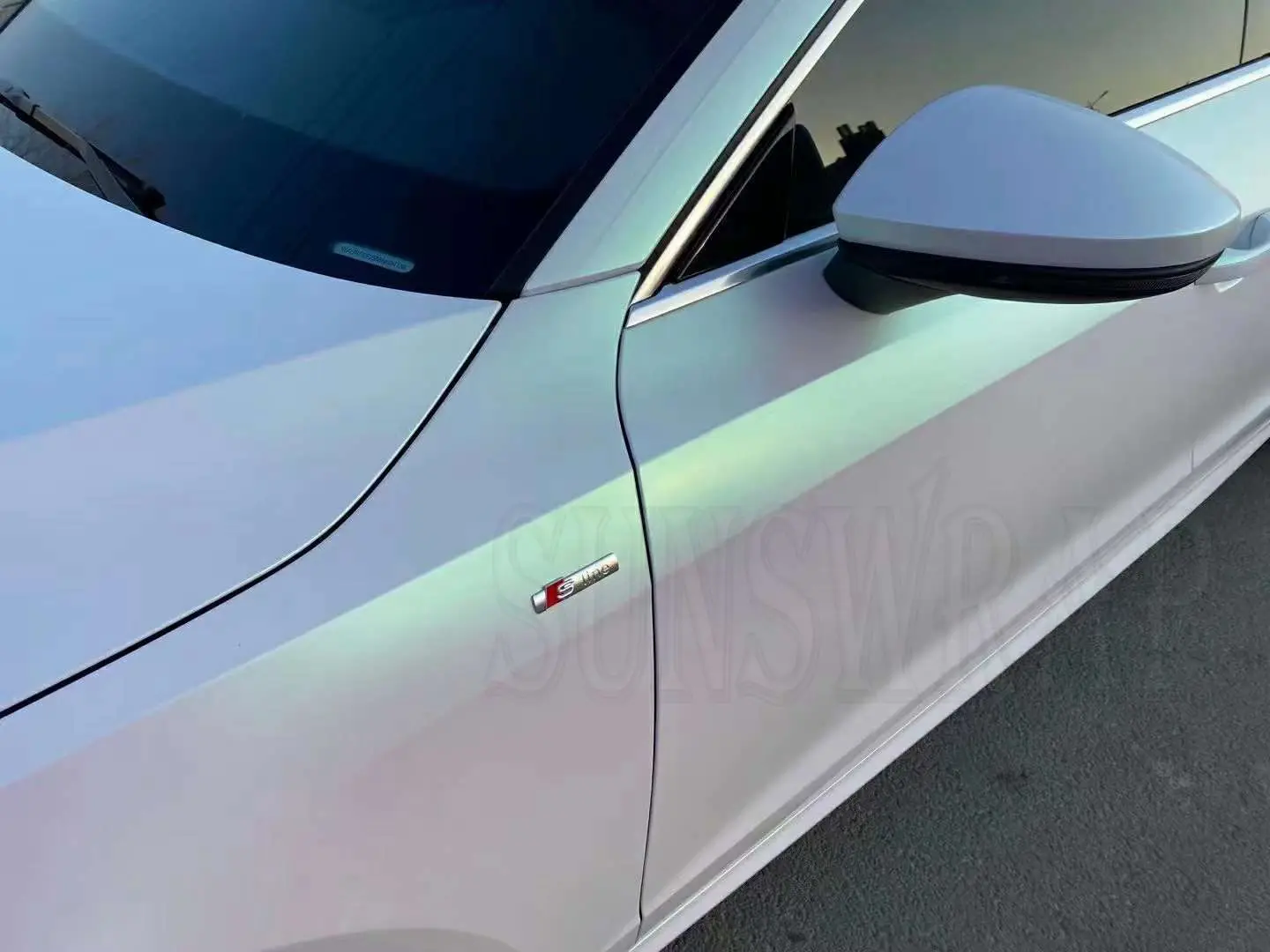 Aurora White Matte Satin Sticker Decorative Vinyl Wrap Plating Film Auto DIY Decals For Car Modification Exterior Accessories