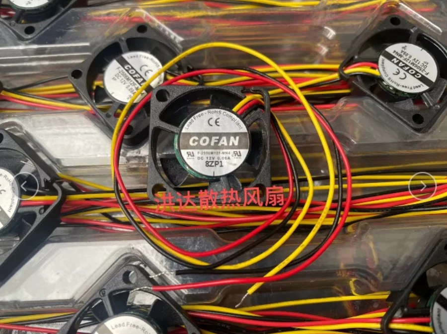 

COFAN F-2506M12F-MN4 DC 12V 0.06A 25x25x06mm 3-Wire Case Cooling Fan
