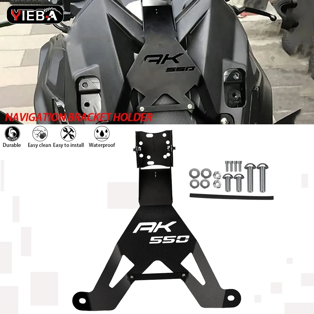 

For KYMCO AK 550 AK550 2017 - 2022 ak550 Smartphone GPS Navigaton Plate Bracket Motorcycle Windshield Mount Front Stand Holder