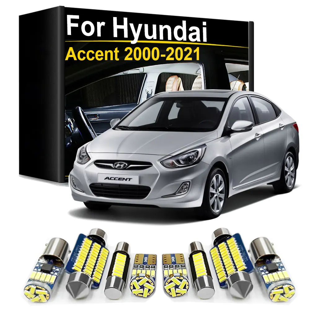 Auto-LED-Innenbeleuchtungsset für Hyundai Accent 2 3 4 5 LC MC RB HC 2000 2007 2008 2010 2011 2012 2016 2017 2019 2020 2021 Canbus – Detail 1