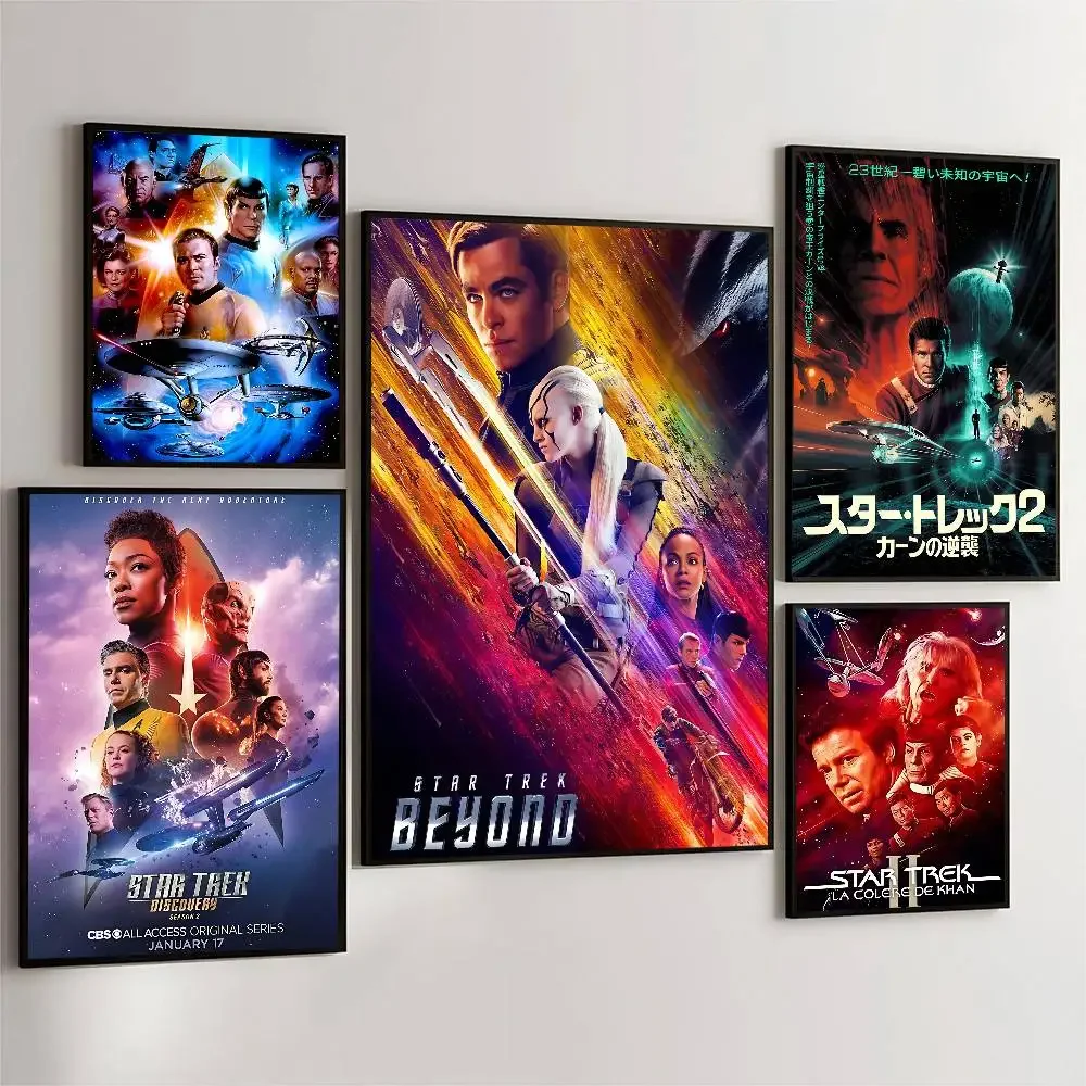 Classic Movie S-Star T-Trek Classic Vintage Poster High Quality Print Waterproof Wall Art Sticker For Bar Living Room Decor Gift view 2