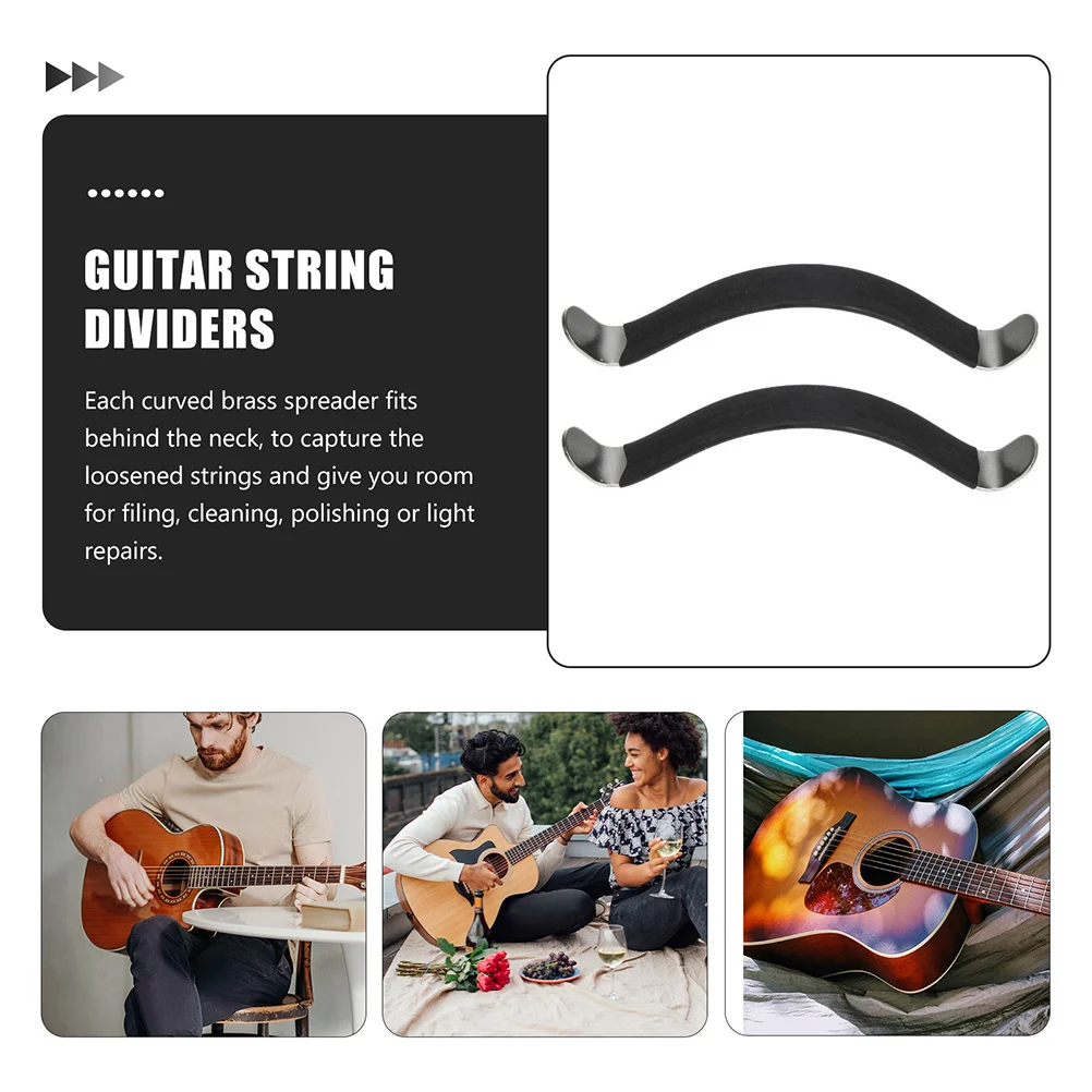 

2Pcs Guitar String Spreaders Metal Guitar Tools Luthier Kit Fretboard Maintenance Supplies String Spreader Separator Tool