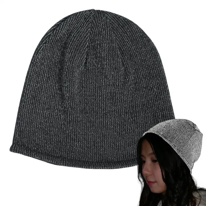 Reflective Winter Beanie Soft Beanie Hats High Visibility Safety Beanie Fishing Hat Daily Beanies For Outdoor Activities