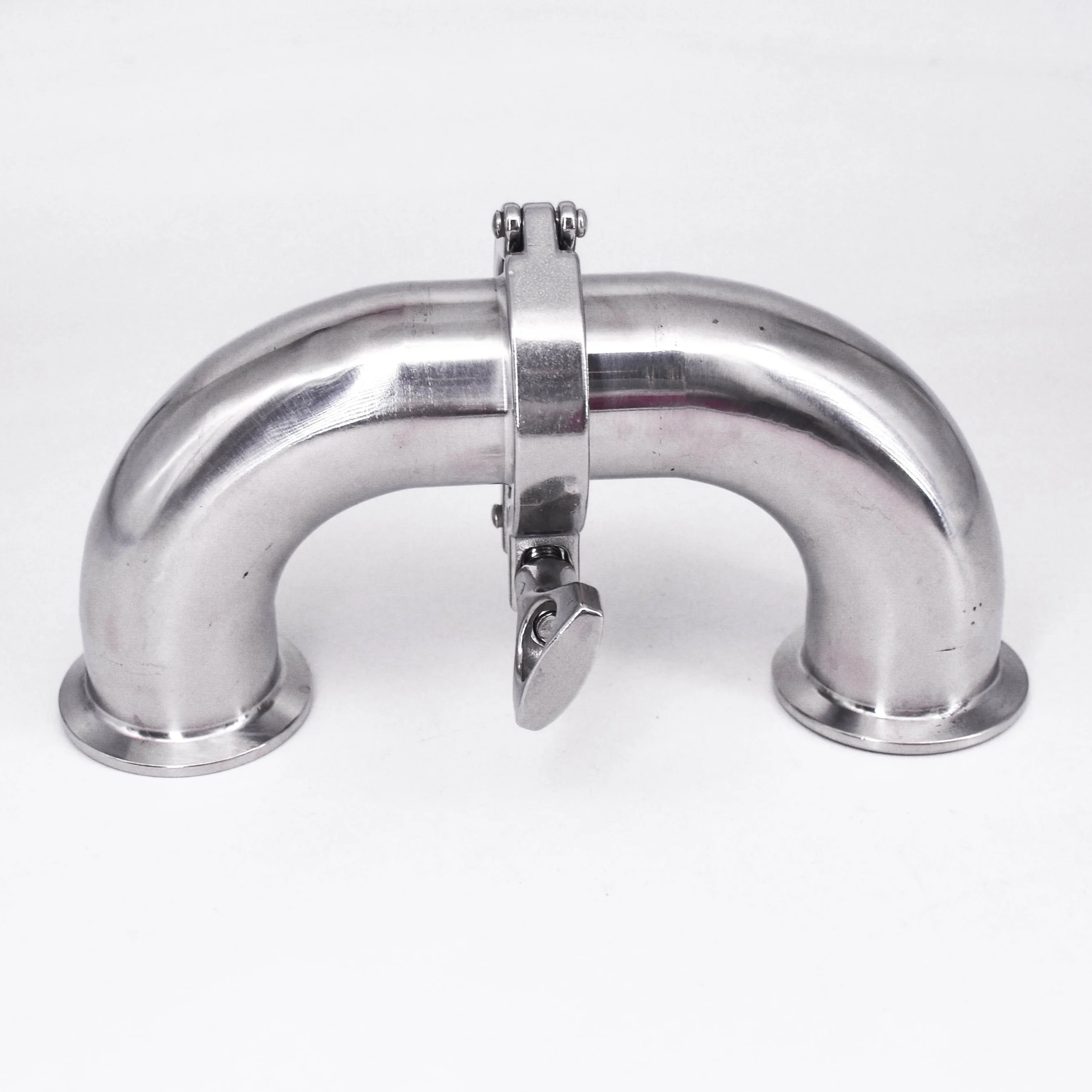 

0.5" 1.5" 2" 2.5" 3" 3.5" 4" Tri Clamp 180 Degree Elbow SUS304 316L Stainless Steel Sanitary Pipe Fitting Connector Homebrew