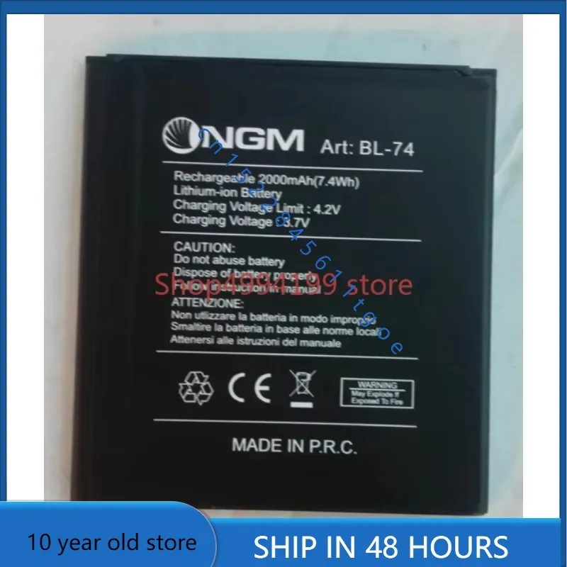 

High quality batteries 2000mAh 3.7V New NGM BL74 Battery For NGM BL-74 Cell Phone