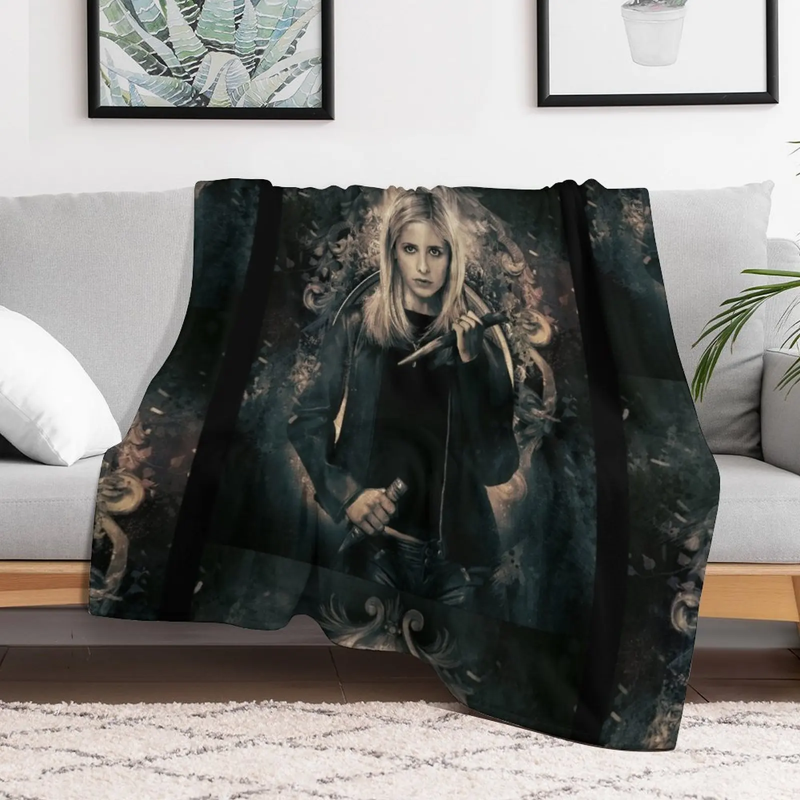 Buffy The Vampire Slayer Throw Blanket Single Thins Camping Blankets