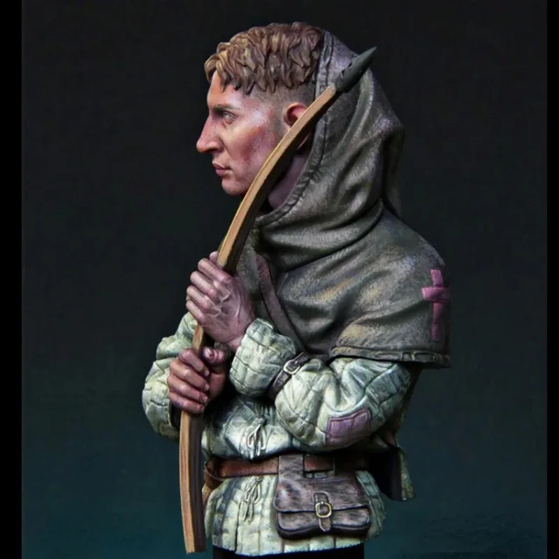 1/12 Resin Bust Figure Half-Length Model Longbowman Aginkur Miniature Statue Unassembled Unpainted Free Shipping