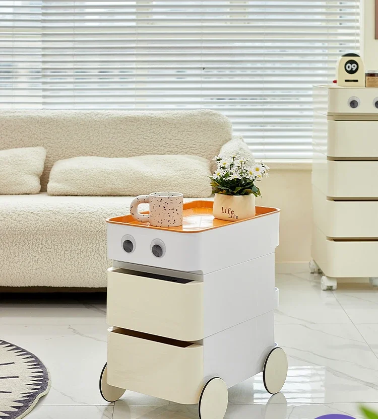 

NORCHAIR Nordic cute creative bedside table household bedroom bedside table simple modern mobile storage cabinet