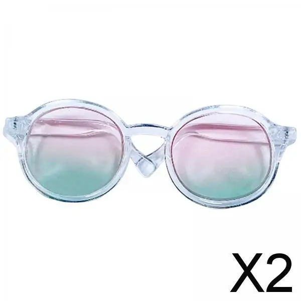 2x1/6 Doll Sun Glasses Dress up Glasses Round for 12 inch Doll Pink