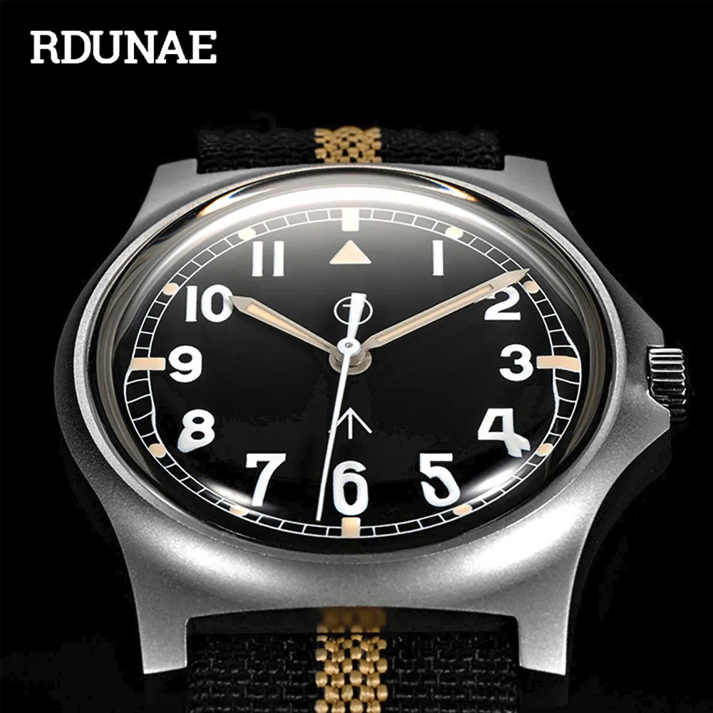 RDUNAE RA01 2025 New Retro Military Men's Quartz Watch Mineral Glass Stainless Steel Luminous C3 Watch Waterproof 5Bar Men's Wat