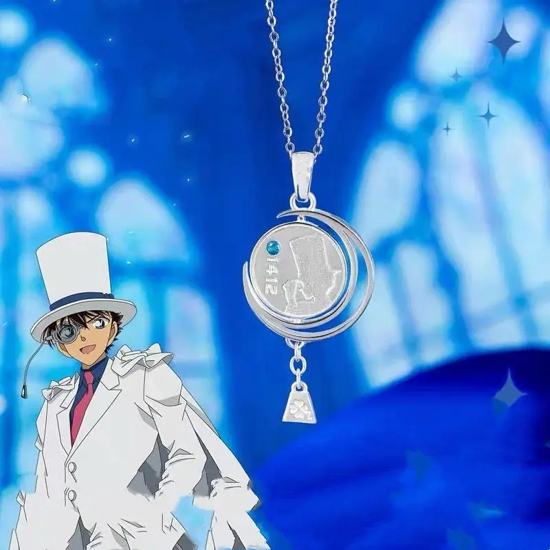 Detektiv Conan Kid der Phantomdieb Anime Peripheriegeräte Persönlichkeit Hübsche Halskette Kreativer Anhänger Schlüsselbeinkette Ornament