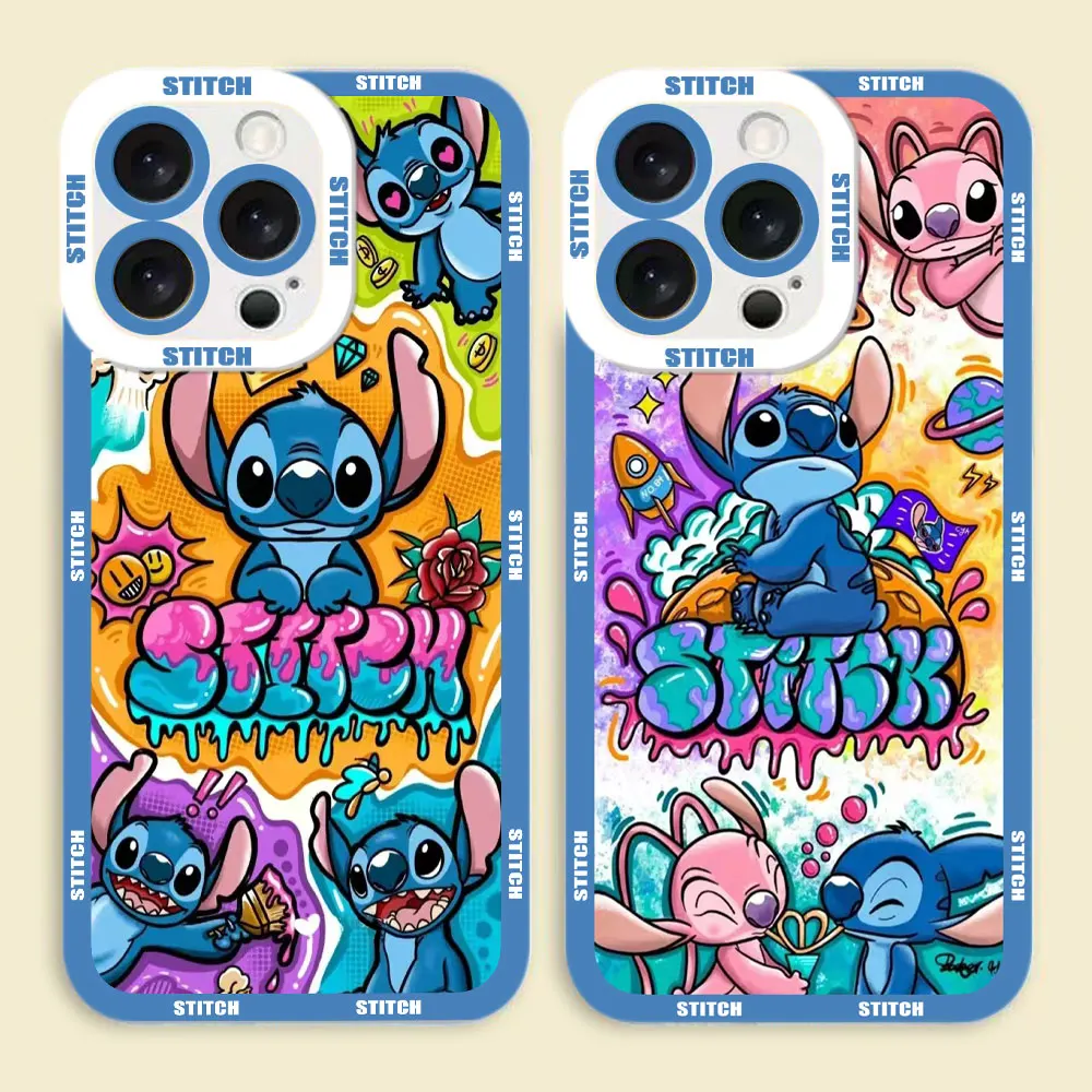 

Disney Lilo Stitch Angel Phone Case For Xiaomi POCO X7 X6 X5 X4 X3 NFC GT F3 F5 M6 M4 M3 11 11T PRO LITE NE Clear TPU Case Shell