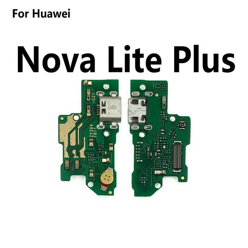 New Charging Port Connector Board Parts Flex Cable With Microphone Mic For Huawei Nova 5i 5 4e 4 3 3i 3e 2 2S 2i Plus Lite 2017