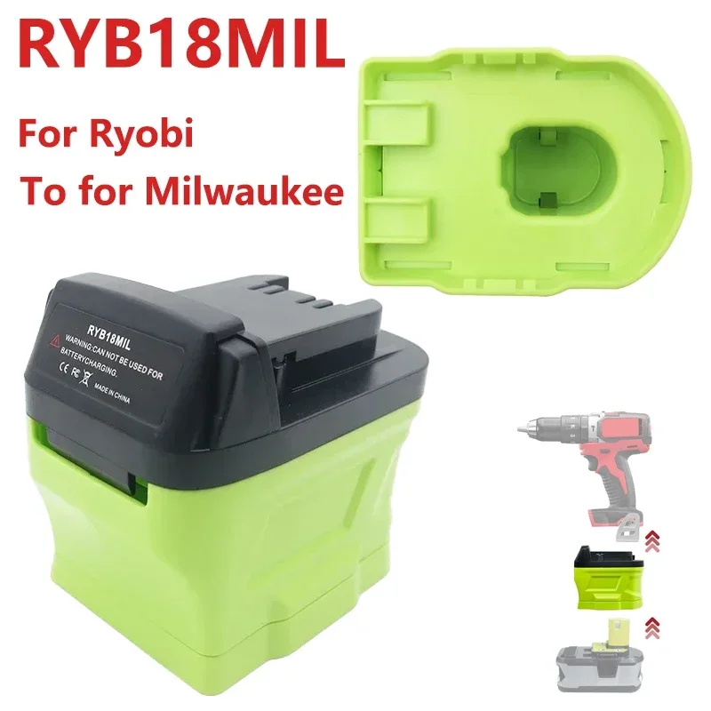 RYB18MIL Battery Adapter for Ryobi 18V Convert To for Milwaukee 18V, for Ryobi 18V ONE+ Battery P107 P108 To Milwaukee M18 Tools